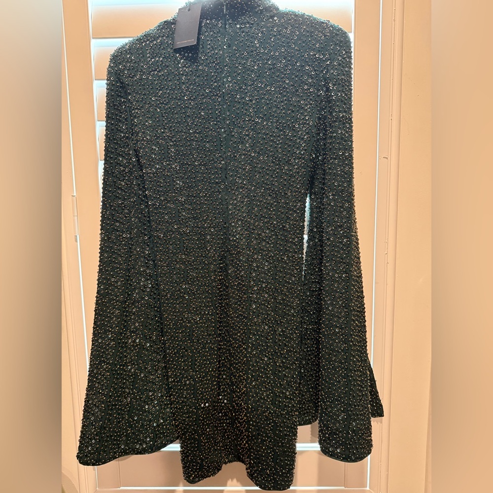 Michael Costello x REVOLVE Mr. Gibson Mini Dress in Hunter Green